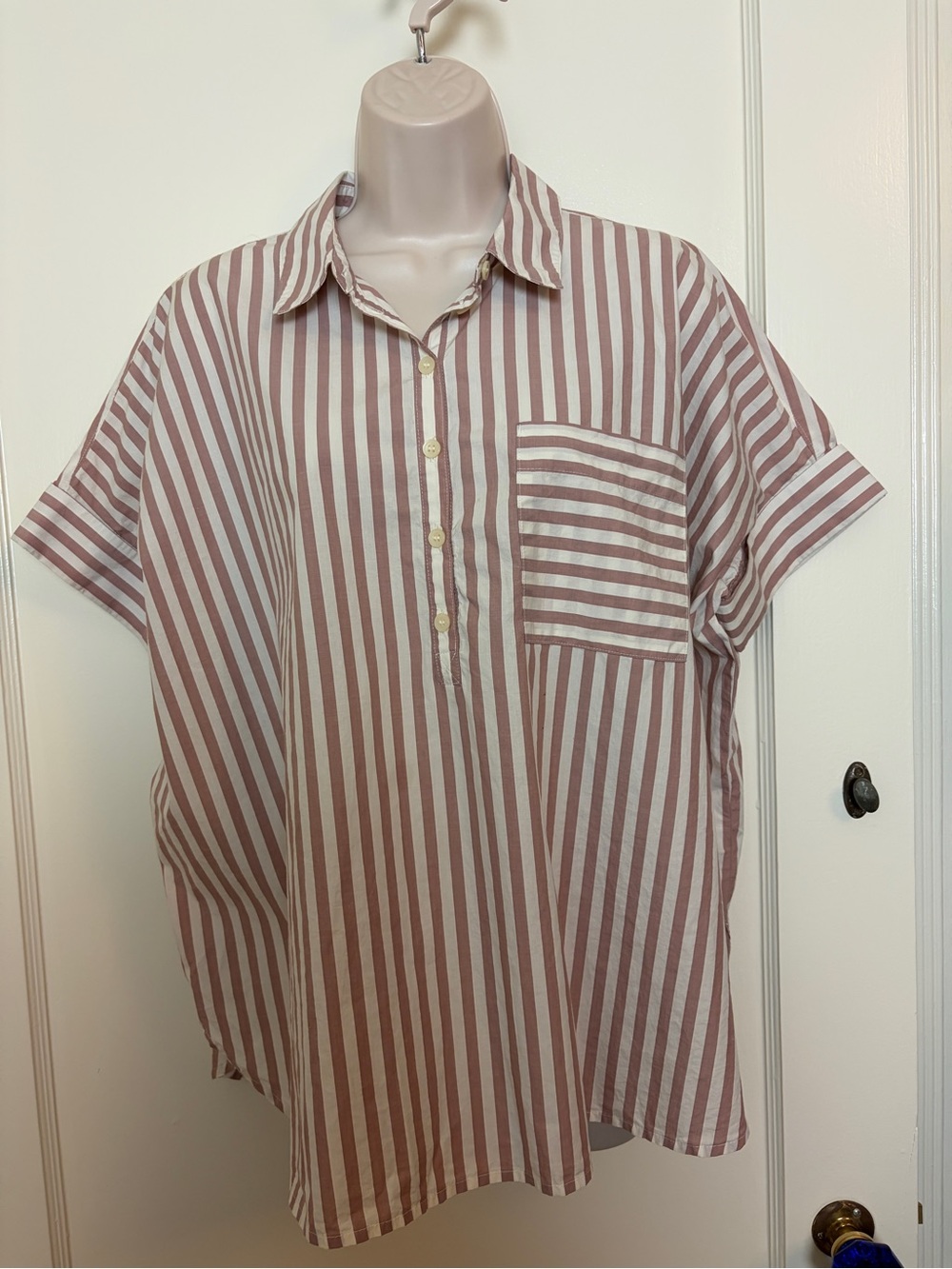 Madewell Loose Camp Shirt with Alternating Stripes
